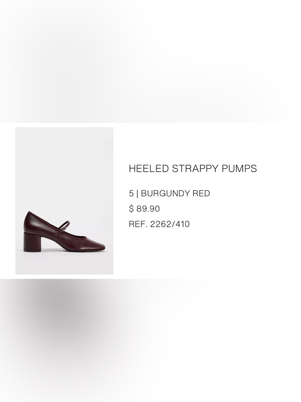 Zara Burgundy Red Heeled Strappy Mary Janes - Picture 2 of 3